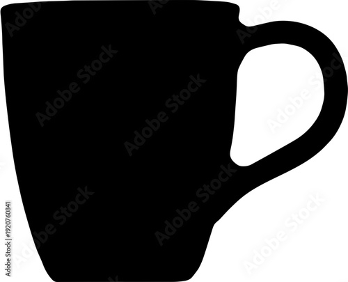 Hot coffee cup icon with steam and saucer silhouette isolated on white