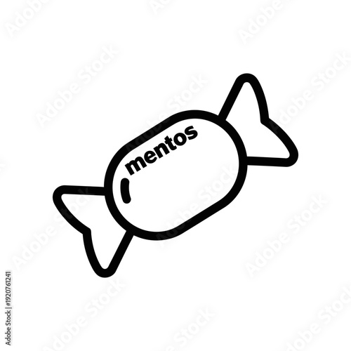 Mentos Candy Illustration Flying Through Space with Simple Design