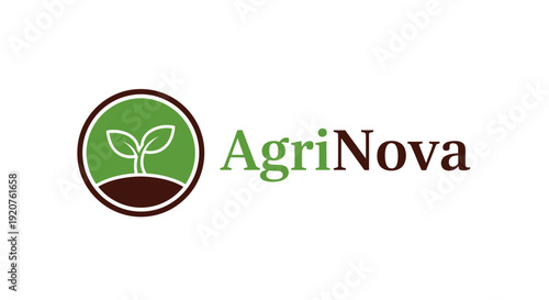 AgriNova logo with green and brown design elements.