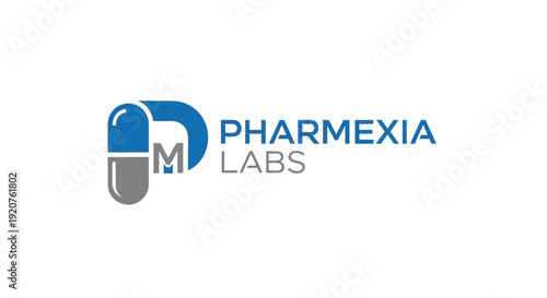 Pharmexia Labs logo with capsule emblem and company name.