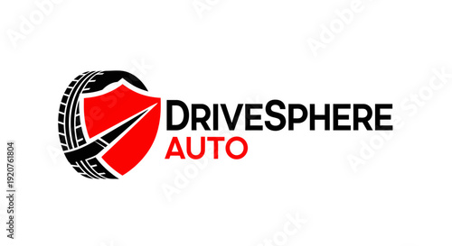 Free Download Drivesphere Auto Logo Design with Shield and Tire Elements. - GFXLoad