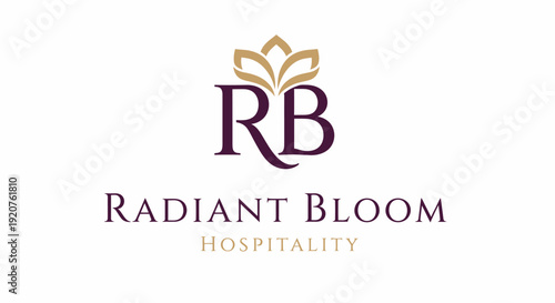 Radiant Bloom Hospitality Logo Design with Flower Motif.