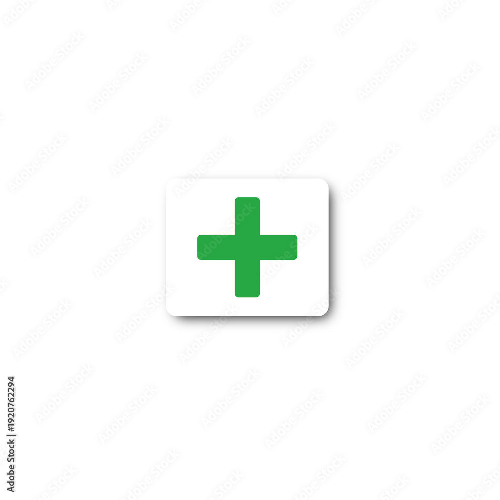 Obraz premium Green First Aid Icon