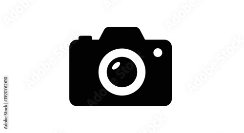 Simple black camera icon on white background.