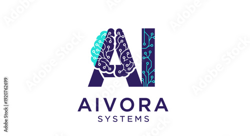 Aivora Systems logo with stylized letter A and brain elements.