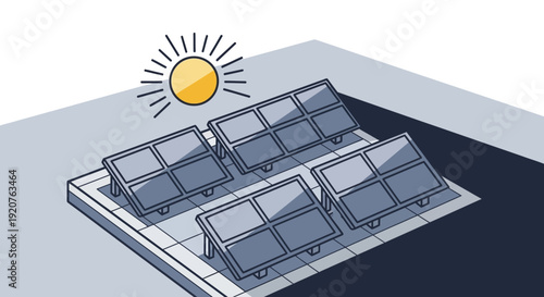 Solar panels on a rooftop generating renewable energy from sunlight.