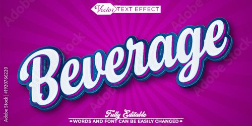  Beverage Drink Refreshing Liquid Vector Fully Editable Smart Object Text Effect