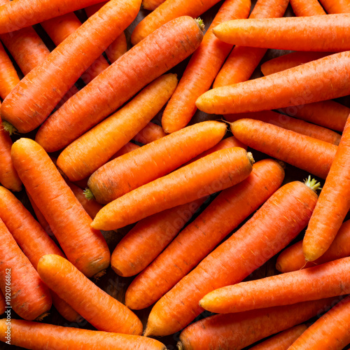 Beautiful carrot background. Organic carrots in the supermarket