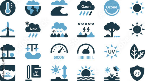 Weather and environmental icons collection