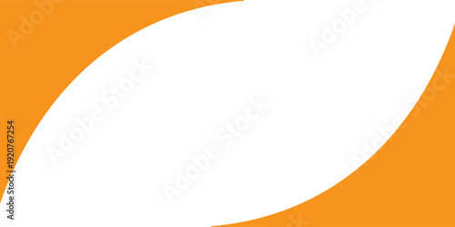 Orange ribbon flag. Decorative label. Blank tag