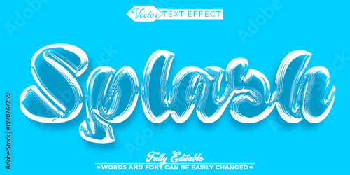  Splash Water Liquid Wave Refresh Vector Fully Editable Smart Object Text Effect