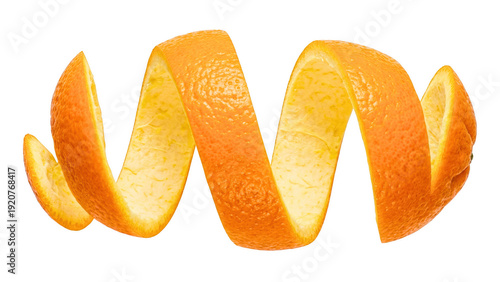 Bild auf Leinwand Spiral Orange Peel on a Dark Setting