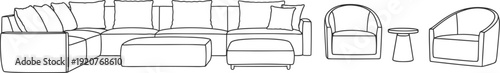 Modern Living Room Furniture Set sofa sectional