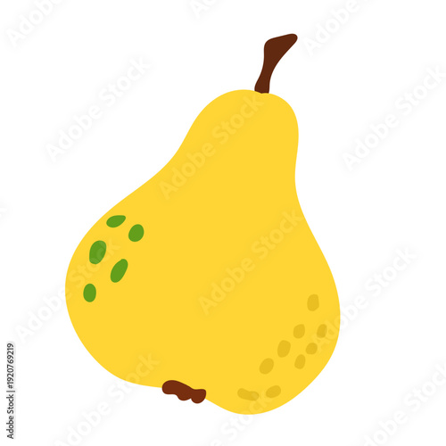 Cartoon Pear Fruit. Positive Vibrant Cute Decoration. Happy Vibes Cafe Menu Decoration Icon Element. Birthday Greeting Party Card Retro Decor Part. Logo Label Funny Cartoon Graphic