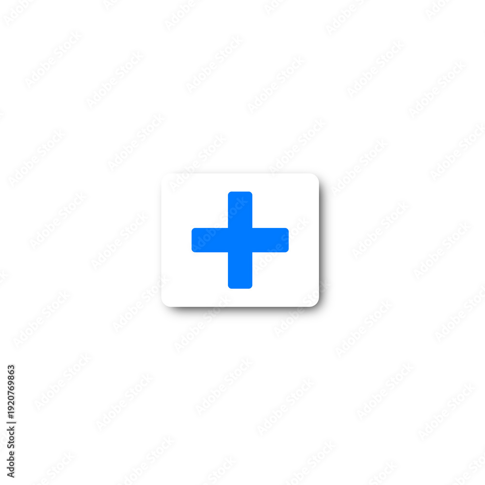 Fototapeta premium Blue First Aid Icon