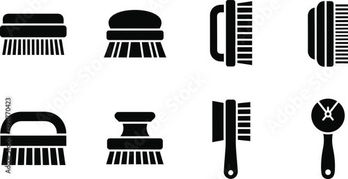 Collection of various brushes and combs