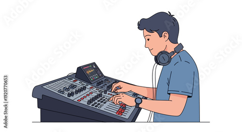 DJ Mixing Music on Soundboard.