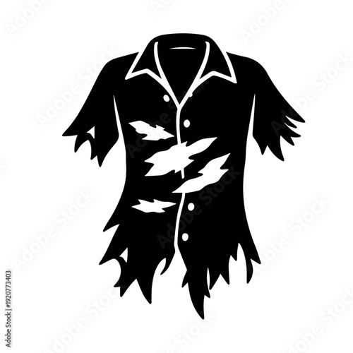 Torn shirt illustration vector icon Vector illustration on a white background