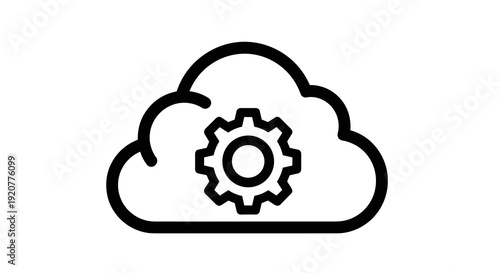Cloud technology settings symbol