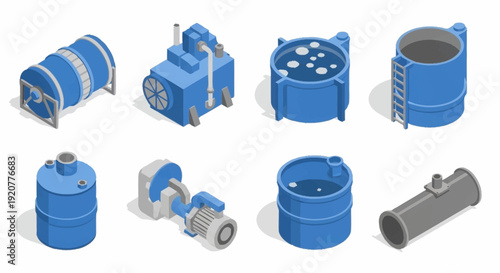 Industrial Pipe Fittings and Valves Collection.