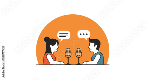 Man and Woman Having Conversation Over Drinks.