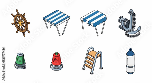 Nautical Symbols and Marine Navigation Equipment.