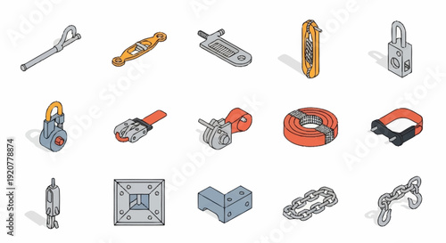 Various Mechanical Parts and Fasteners.
