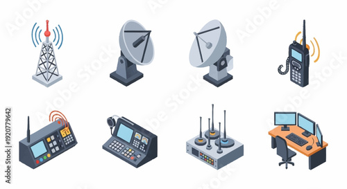 Various Communication Devices and Equipment.