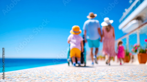 Inclusive Cruise Facility with Accessible Pool Lift for Family with Special Needs Child