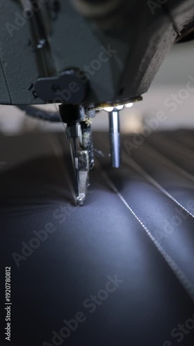 Precision Sewing Machine Stitching Leather