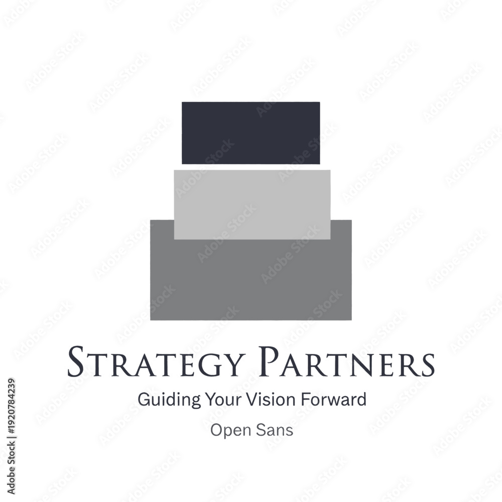 Fototapeta premium Strategy Partners Logo Design Elements Stacked.