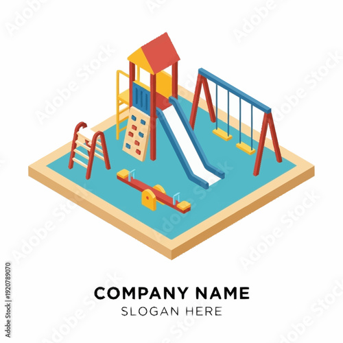 Colorful Playground Equipment for Children's Recreation and Fun.