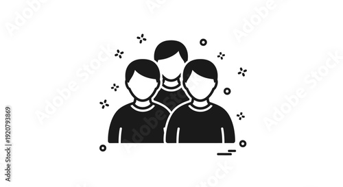 Three people standing together smiling.