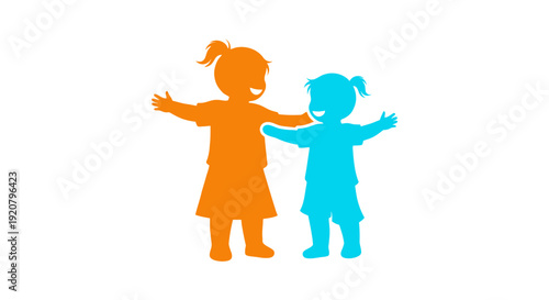 Two children standing side by side.