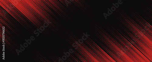 Halftone dots red and blue color pattern gradient grunge texture background. Dot pop art comic sport style vector illustration.