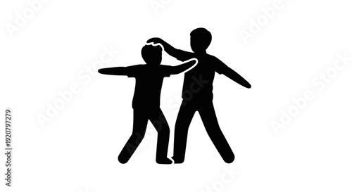 Two People Silhouette Dance Move.
