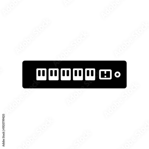 USB Hub with Multiple Ports and Power Indicator on White Background