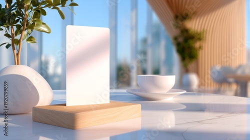 Professional Table Tent Mockup Templates Blank for Restaurant and Event Menu Display