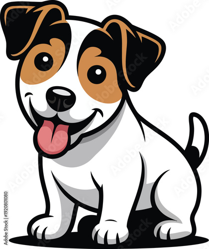 Cute cartoon a illustrator vector Terrier