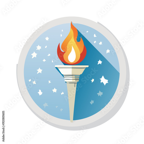 Olympic Torch Iconic Symbol Representing Unity and Global Sportsmanship in Competitive Events