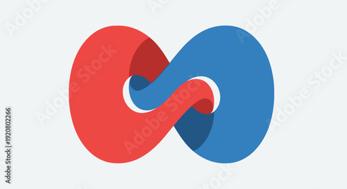 Celebrating World Kidney Day with intertwined red and blue shapes symbolizing unity and awareness