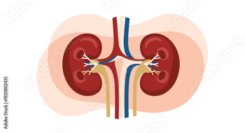 Celebrating World Kidney Day with a Detailed Illustration of Human Kidneys and Urinary Tract Anatomy