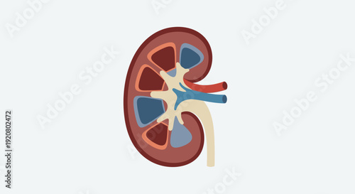Illustration of a Kidney on World Kidney Day highlighting global health awareness