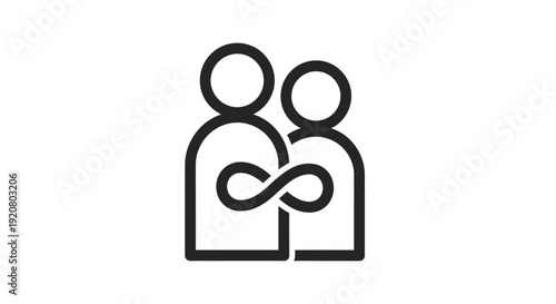 Two People Holding Infinity Symbol.