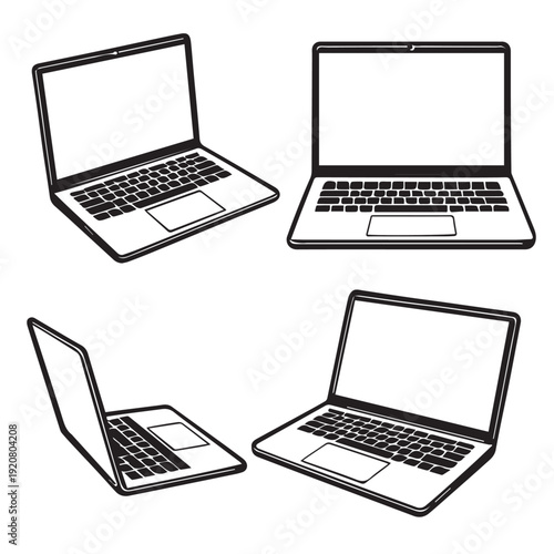 laptop isolated on white background
