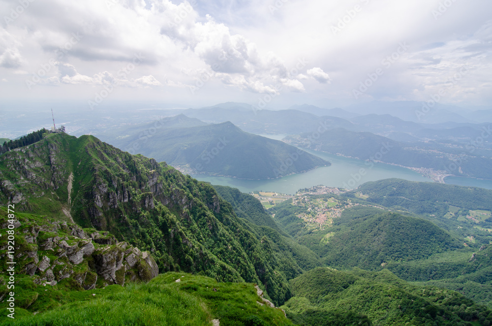 Fototapeta premium View from Monte Generoso Over Lake Lugano, Ticino