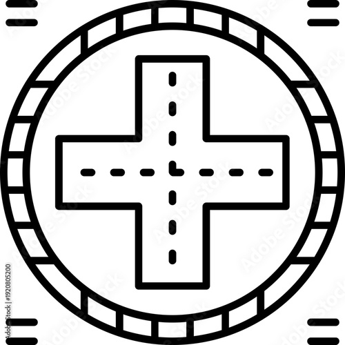 Set Intersection Icon Vector Element