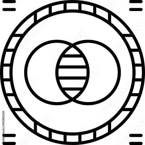 Logical Not Icon Vector Element