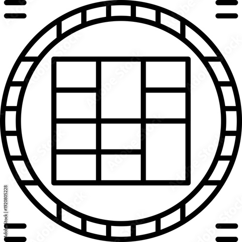 Floor Function Icon Vector Element