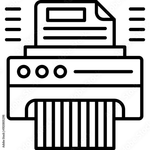 Shredder Icon Vector Element